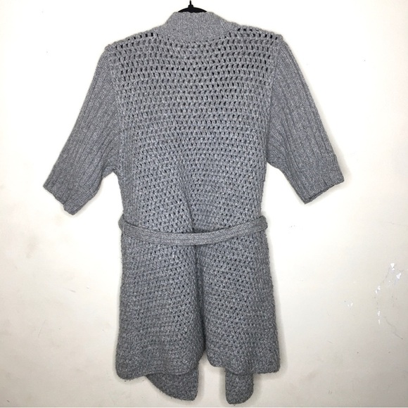 Alice + Olivia Gray Cashmere Wool Belted Cardigan Sweater - Picture 4 of 15